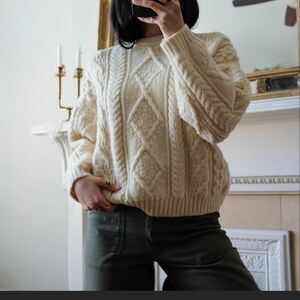 Cozy Cream Cable Knit Sweater - McKenna's